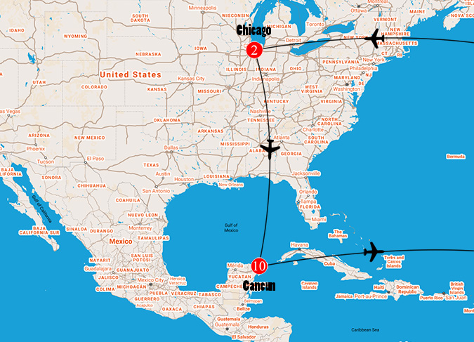 trips from chicago to cancun
