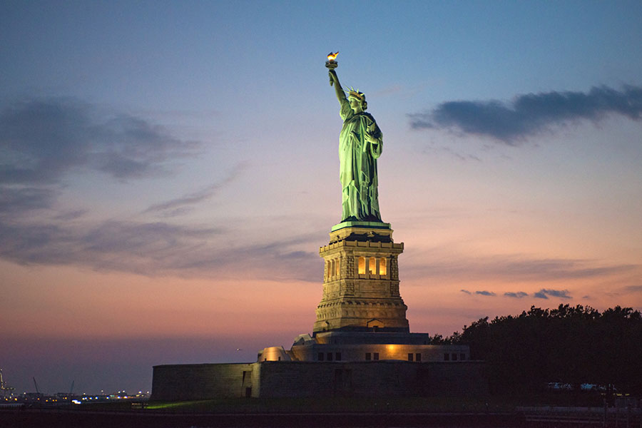 Statue of Liberty at Sunset Cruise