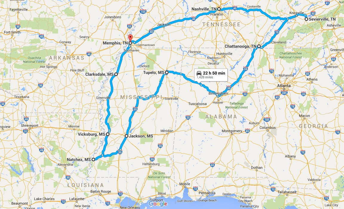 Tennessee & Mississippi