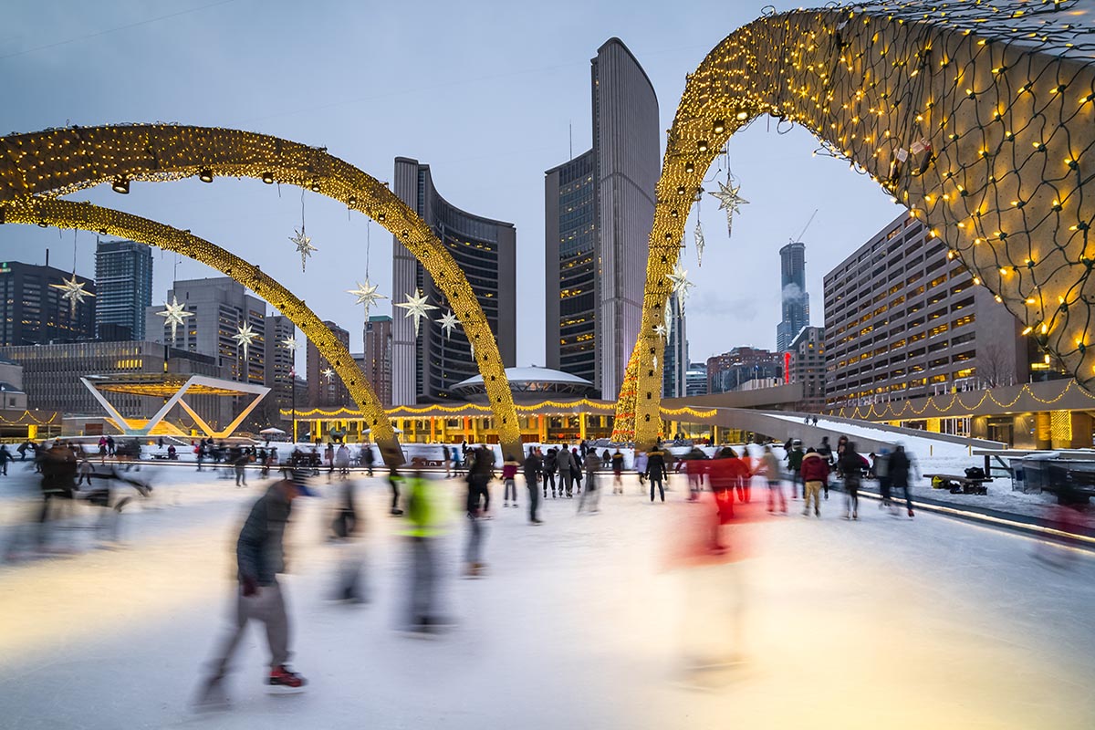 Winter Ice Skating in Toronto